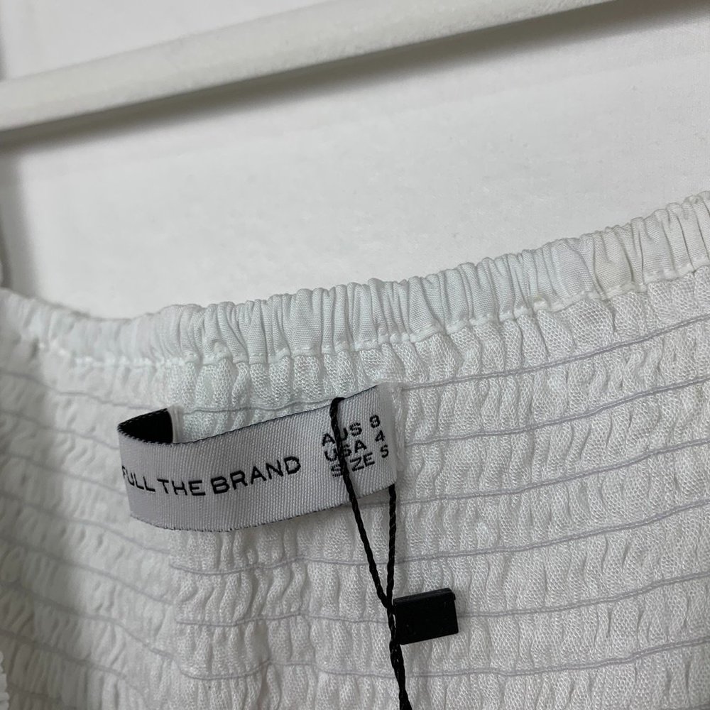 NWT Faithfull The Brand Arles Square Neck Puff Sleeve Mini Dress White Small - Picture 10 of 11